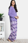 Zivame 2 Mile Fashion Knit Cotton Pyjama Set -Aster Purple — thumbnail 3